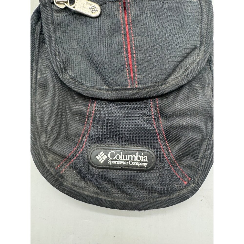 Columbia Sportswear Zipper Pouch Black & Red Nylon Travel & Outdoor Bag READ NEW - Picture 3 of 7